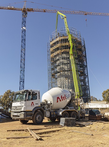 AfriSam concrete supports complex water tower project in Gauteng