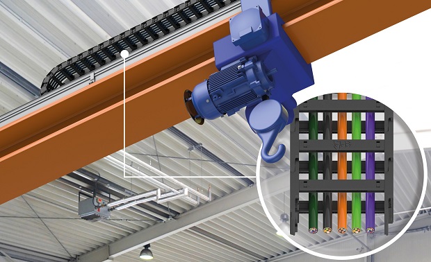 Lightweight energy chain for simple gliding applications