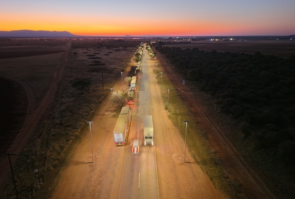 Solar lighting for border post