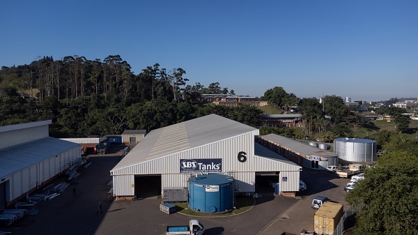 SBS Tanks Blue Tank Factory Aerial view