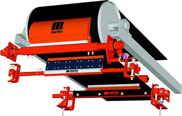 Controlling carryback at conveyor transfer points