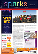 Sparks Electrical News November 2021 cover